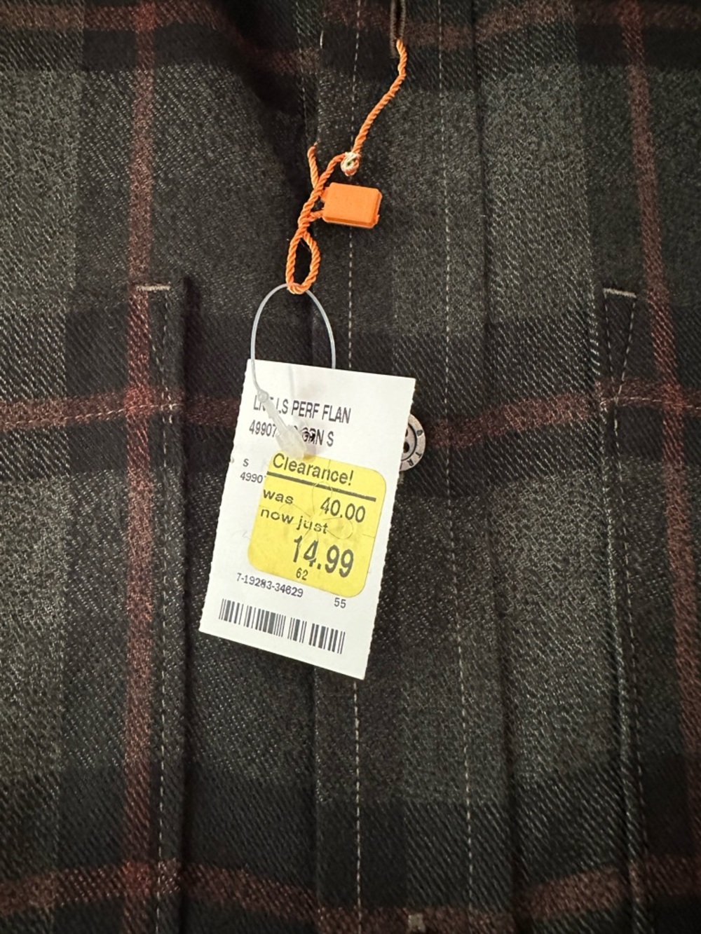 NWT Lake & Trail Flannel Mens size Small - Picture 5 of 6